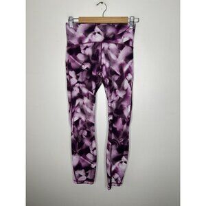 Lululemon Women's Wunder Under Crop Blooming Floral Multi Purple Pink Size 6